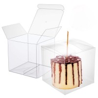 High quality PET clear  plastic candy Box cake package For Party Favor